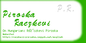 piroska raczkevi business card